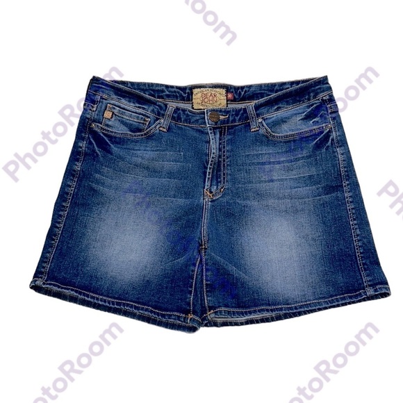 DEAR JOHN | Horizon Jean Shorts Med/Dk Wash Whiskers Women’s‎ Denim 30 - Picture 10 of 10